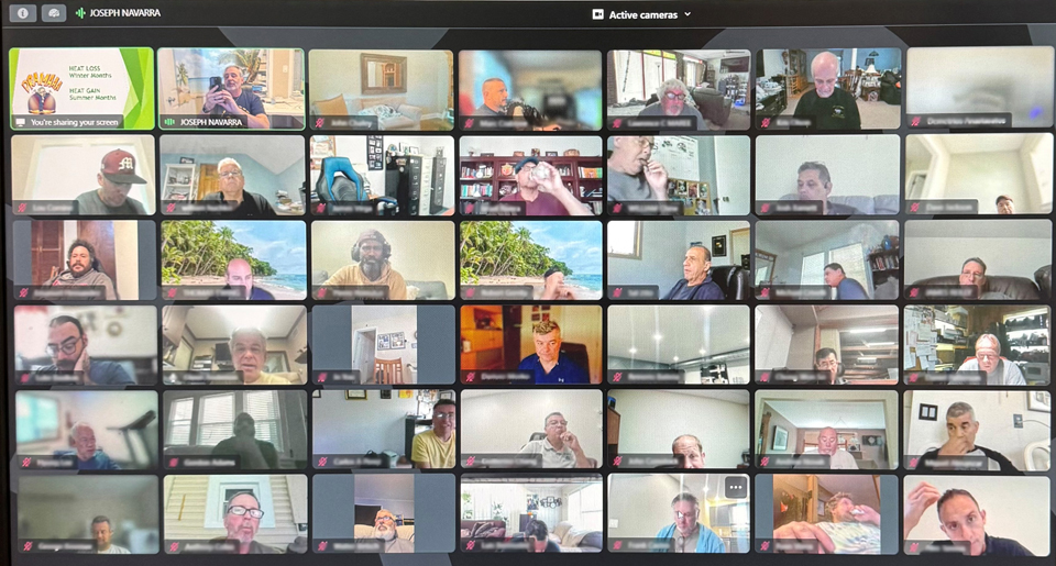 Master HVACR Continuing Education Online Training Snapshot of 40 students and instructor